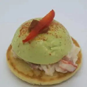 Cheese cake d’avocat au crabe
