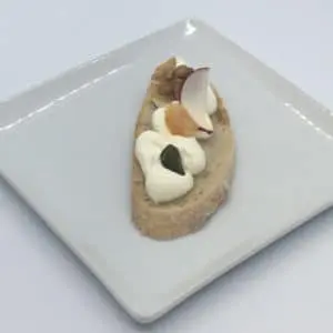 Nougat de chèvre aux fruits secs sur baguette grillée