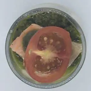 Caviar d’aubergine et saumon grillé